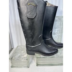 Sam Edelman Ximon Black Rubber Tall Rain Boots - A Few Watermarks Size 8M